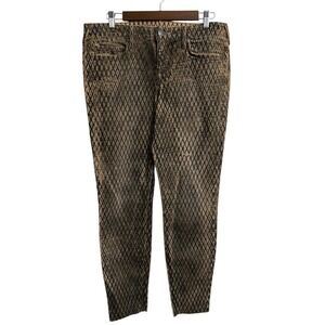 True Religion Brown Patterned Skinny Jeans